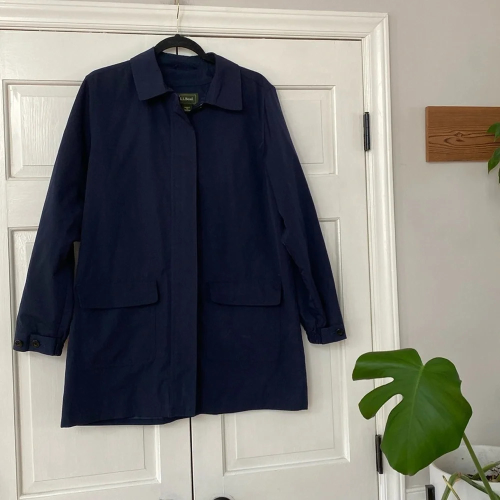 L.L. Bean Navy Blue Jacket Coat Womens Size Medium